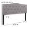 Flash Furniture Cambridge Headboard, Queen, Gray Fabric HG-HB1708-Q-LG-GG - alternate 9